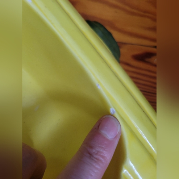 ❤️🩷❤️Super Rare yellow green fire hydrant dog bowl Canine Cafe 1995 - Picture 3 of 11